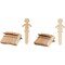 Juvale Wooden People Popsicle Sticks - 100-Pack, 5.8 x 2 x 0.1 in People-Shaped Unfinished Poplar Wood for DIY Art Set & Kids Craft Supplies